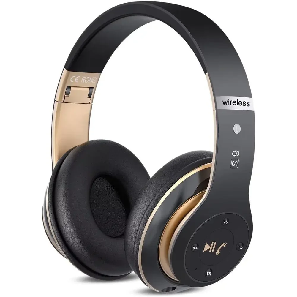 NIB- 6S Wireless Bluetooth Headphones Black & rose Gold